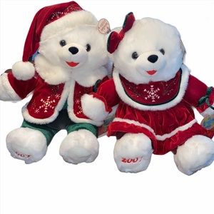 2007 SNOWFLAKE TEDDY Christmas Bear Set